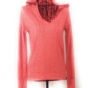 The North Face Spiced Coral V-Neck Hoodie